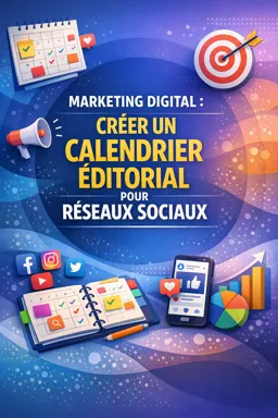 Couverture de livre électronique gratuite Marketing digital : créer un calendrier éditorial pour réseaux sociaux