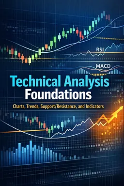 Free Ebook cover Technical Analysis Foundations: Charts, Trends, Support/Resistance, and Indicators