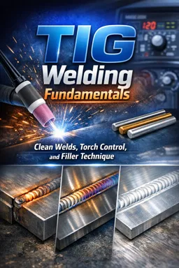 Free Ebook cover TIG Welding Fundamentals: Clean Welds, Torch Control, and Filler Technique