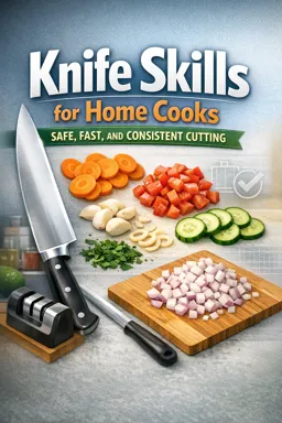 Free Ebook cover Knife Skills for Home Cooks: Safe, Fast, and Consistent Cutting