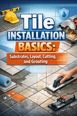 Free Ebook cover Tile Installation Basics: Substrates, Layout, Cutting, and Grouting