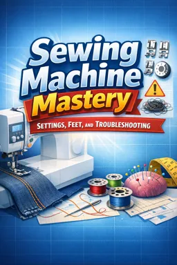 Free Ebook cover Sewing Machine Mastery: Settings, Feet, and Troubleshooting