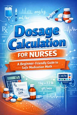 Free Ebook cover Dosage Calculation for Nurses: A Beginner-Friendly Guide to Safe Medication Math