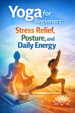 Free Ebook cover Yoga for Beginners: Stress Relief, Posture, and Daily Energy