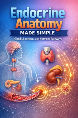 Free Ebook cover Endocrine Anatomy Made Simple: Glands, Locations, and Hormone Pathways