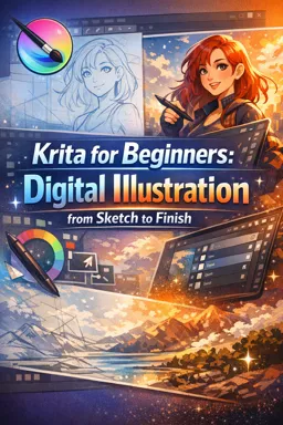 Free Ebook cover Krita for Beginners: Digital Illustration from Sketch to Finish