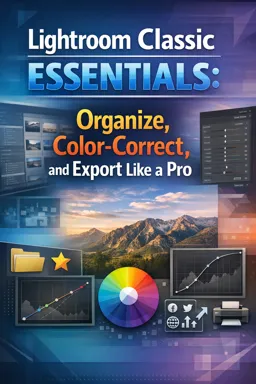 Free Ebook cover Lightroom Classic Essentials: Organize, Color-Correct, and Export Like a Pro