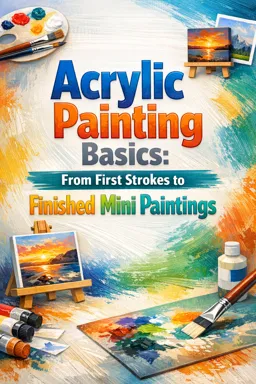 Free Ebook cover Acrylic Painting Basics: From First Strokes to Finished Mini Paintings