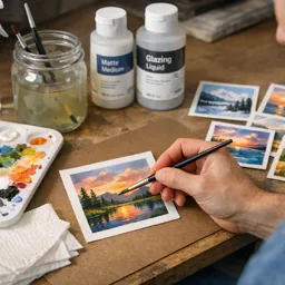 Free Course Image Acrylic Painting Basics: From First Strokes to Finished Mini Paintings