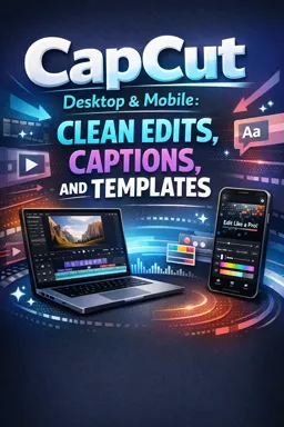 Free Ebook cover CapCut Desktop & Mobile: Clean Edits, Captions, and Templates