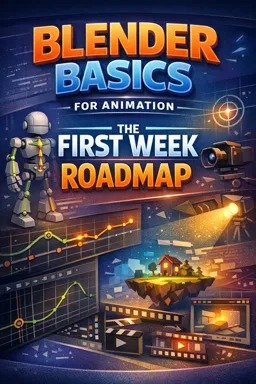 Free Ebook cover Blender Basics for Animation: The First Week Roadmap