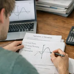 Free Ebook cover Applications of Derivatives: Optimization, Motion, and Curve Sketching