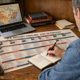 Free Course Image American History: A Clear Timeline from 1492 to the Present