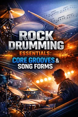 Free Ebook cover Rock Drumming Essentials: Core Grooves & Song Forms