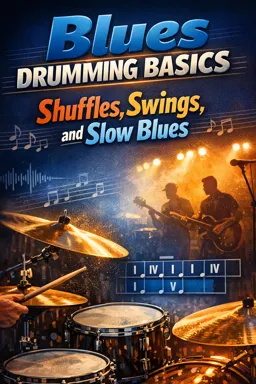 Free Ebook cover Blues Drumming Basics: Shuffles, Swings, and Slow Blues