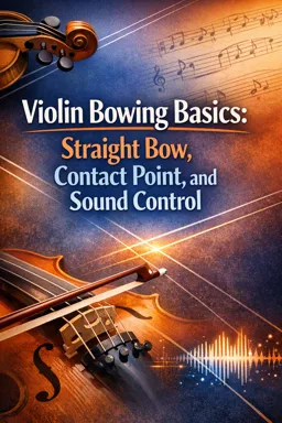 Free Ebook cover Violin Bowing Basics: Straight Bow, Contact Point, and Sound Control