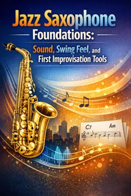 Free Ebook cover Jazz Saxophone Foundations: Sound, Swing Feel, and First Improvisation Tools