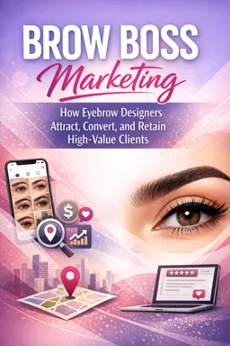 Free Ebook cover Brow Boss Marketing: How Eyebrow Designers Attract, Convert, and Retain High-Value Clients
