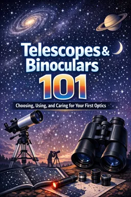 Free Ebook cover Telescopes & Binoculars 101: Choosing, Using, and Caring for Your First Optics