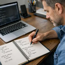 Imagem do Curso gratuito Pseudocódigo Essencial: Um Padrão Simples para Descrever Soluções