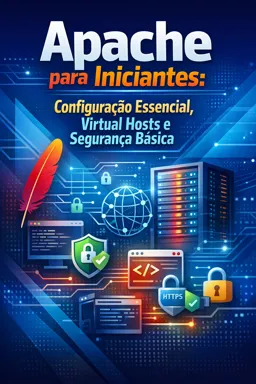 Capa do Ebook gratuito Apache para Iniciantes: Configuração Essencial, Virtual Hosts e Segurança Básica