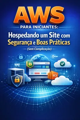 Capa do Ebook gratuito AWS para Iniciantes: Hospedando um Site com Segurança e Boas Práticas (Sem Complicação)