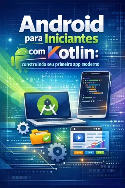 Capa do Ebook gratuito Android para Iniciantes com Kotlin: construindo seu primeiro app moderno
