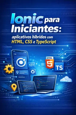 Capa do Ebook gratuito Ionic para Iniciantes: aplicativos híbridos com HTML, CSS e TypeScript
