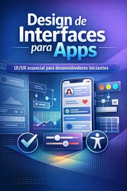 Capa do Ebook gratuito Design de Interfaces para Apps: UI/UX essencial para desenvolvedores iniciantes