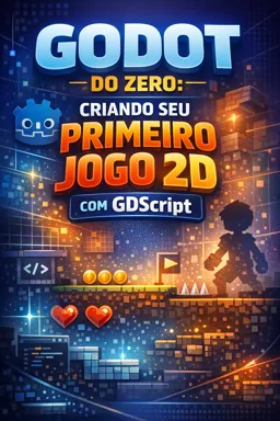 Capa do Ebook gratuito Godot do Zero: Criando seu Primeiro Jogo 2D com GDScript