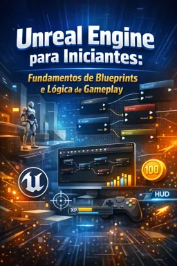 Capa do Ebook gratuito Unreal Engine para Iniciantes: Fundamentos de Blueprints e Lógica de Gameplay