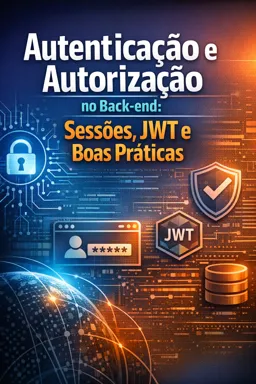 Capa do Ebook gratuito Autenticação e Autorização no Back-end: Sessões, JWT e Boas Práticas