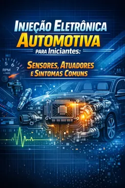 Capa do Ebook gratuito Injeção Eletrônica Automotiva para Iniciantes: Sensores, Atuadores e Sintomas Comuns