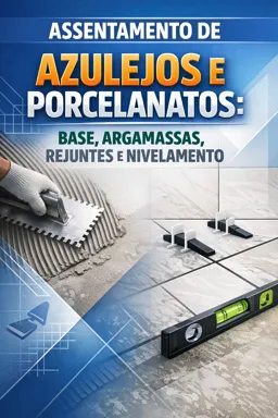 Capa do Ebook gratuito Assentamento de Azulejos e Porcelanatos: Base, Argamassas, Rejuntes e Nivelamento