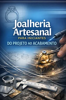 Capa do Ebook gratuito Joalheria Artesanal para Iniciantes: Do Projeto ao Acabamento