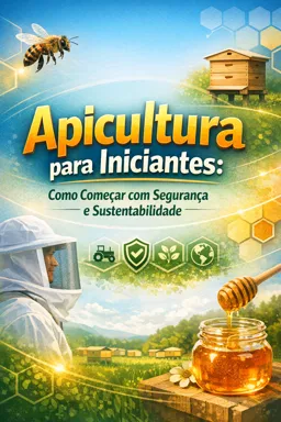 Capa do Ebook gratuito Apicultura para Iniciantes: Como Começar com Segurança e Sustentabilidade