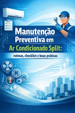 Capa do Ebook gratuito Manutenção Preventiva em Ar Condicionado Split: rotinas, checklist e boas práticas