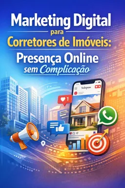 Capa do Ebook gratuito Marketing Digital para Corretores de Imóveis: Presença Online sem Complicação