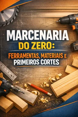 Capa do Ebook gratuito Marcenaria do Zero: Ferramentas, Materiais e Primeiros Cortes