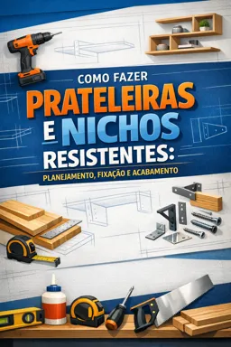 Capa do Ebook gratuito Como Fazer Prateleiras e Nichos Resistentes: Planejamento, Fixação e Acabamento