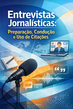 Capa do Ebook gratuito Entrevistas Jornalísticas: Preparação, Condução e Uso de Citações