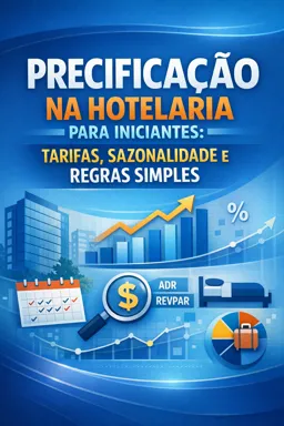 Capa do Ebook gratuito Precificação na Hotelaria para Iniciantes: Tarifas, Sazonalidade e Regras Simples