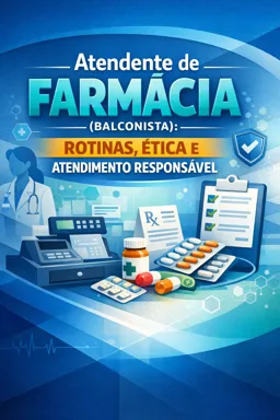 Capa do Ebook gratuito Atendente de Farmácia (Balconista): Rotinas, Ética e Atendimento Responsável