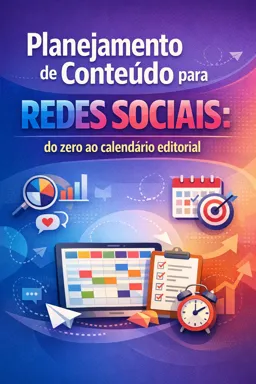 Capa do Ebook gratuito Planejamento de Conteúdo para Redes Sociais: do zero ao calendário editorial