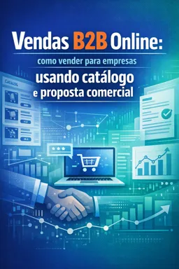 Capa do Ebook gratuito Vendas B2B Online: como vender para empresas usando catálogo e proposta comercial