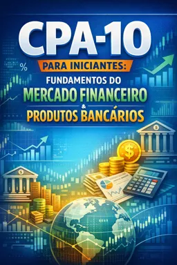 Capa do Ebook gratuito CPA-10 para Iniciantes: Fundamentos do Mercado Financeiro e Produtos Bancários