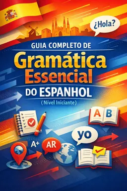 Capa do Ebook gratuito Guia Completo de Gramática Essencial do Espanhol (Nível Iniciante)
