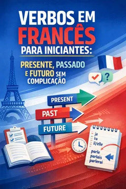 Capa do Ebook gratuito Verbos em Francês para Iniciantes: Presente, Passado e Futuro sem Complicação