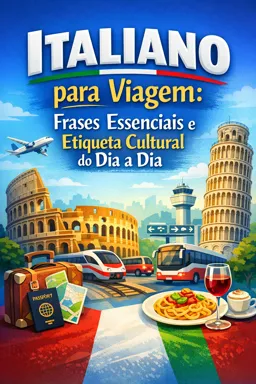 Capa do Ebook gratuito Italiano para Viagem: Frases Essenciais e Etiqueta Cultural do Dia a Dia