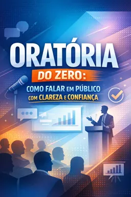 Capa do Ebook gratuito Oratória do Zero: Como Falar em Público com Clareza e Confiança